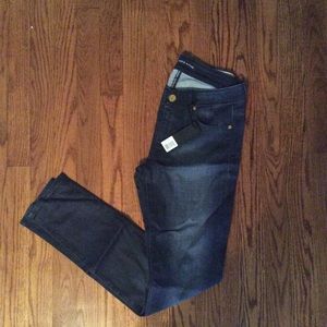 David Bitton Blue Wax Wash Skinny Jeans